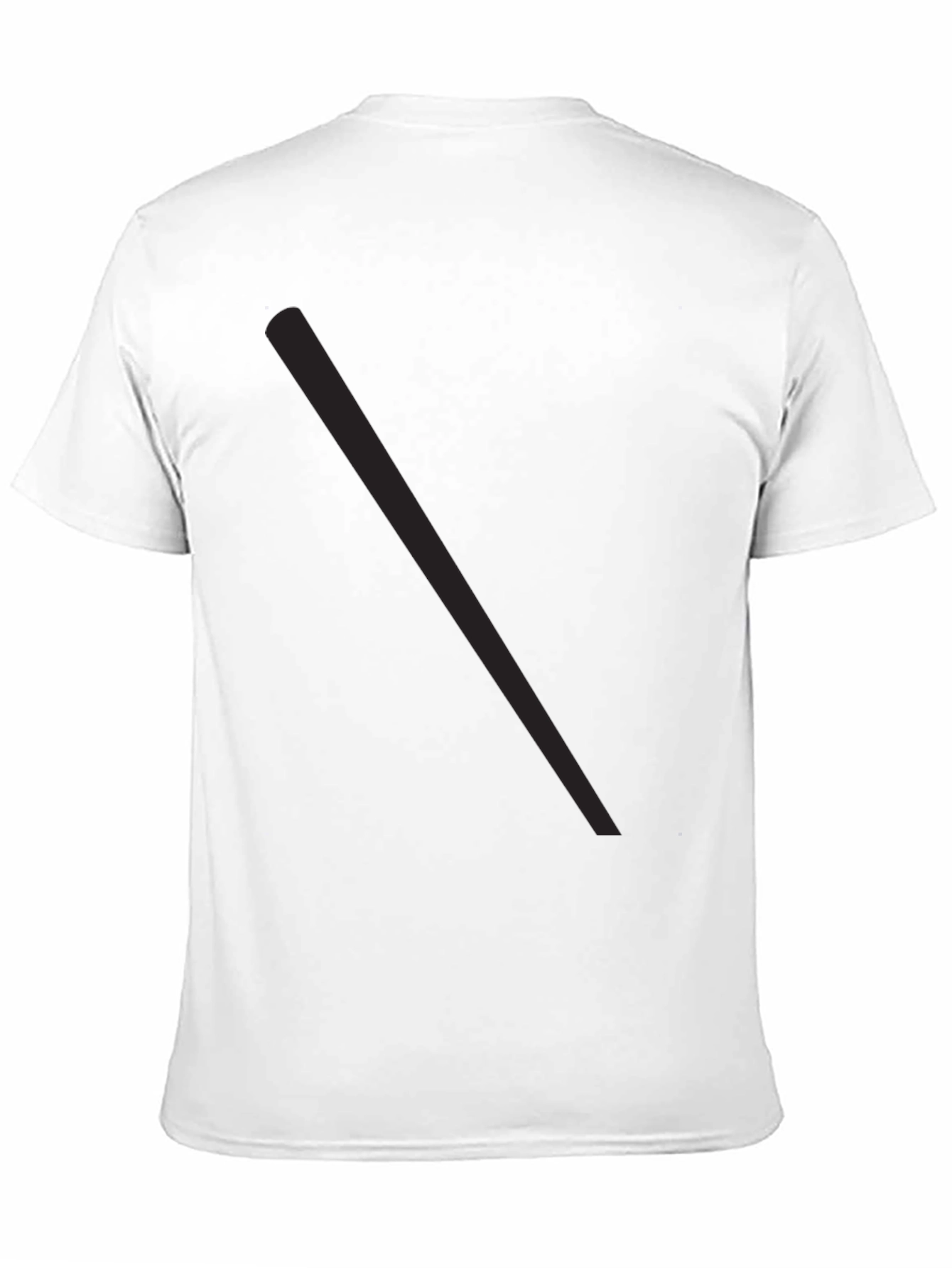 Mens Solid Black Casual T-Shirt