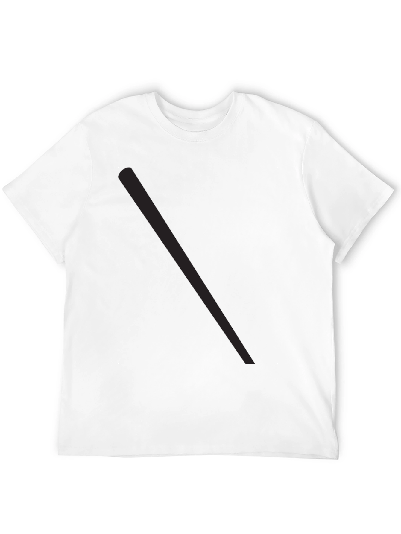 Mens Solid Black Casual T-Shirt