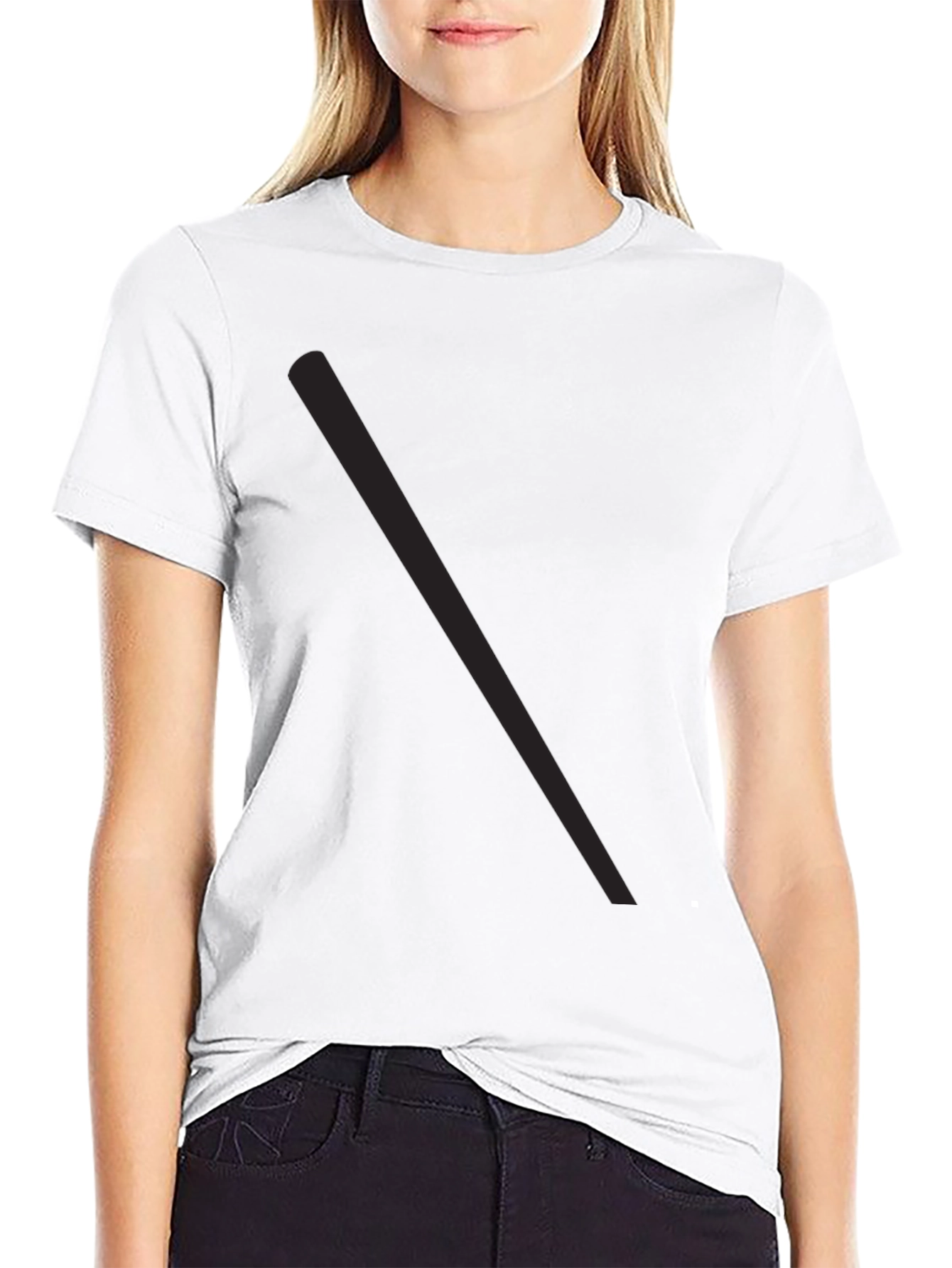 Mens Solid Black Casual T-Shirt