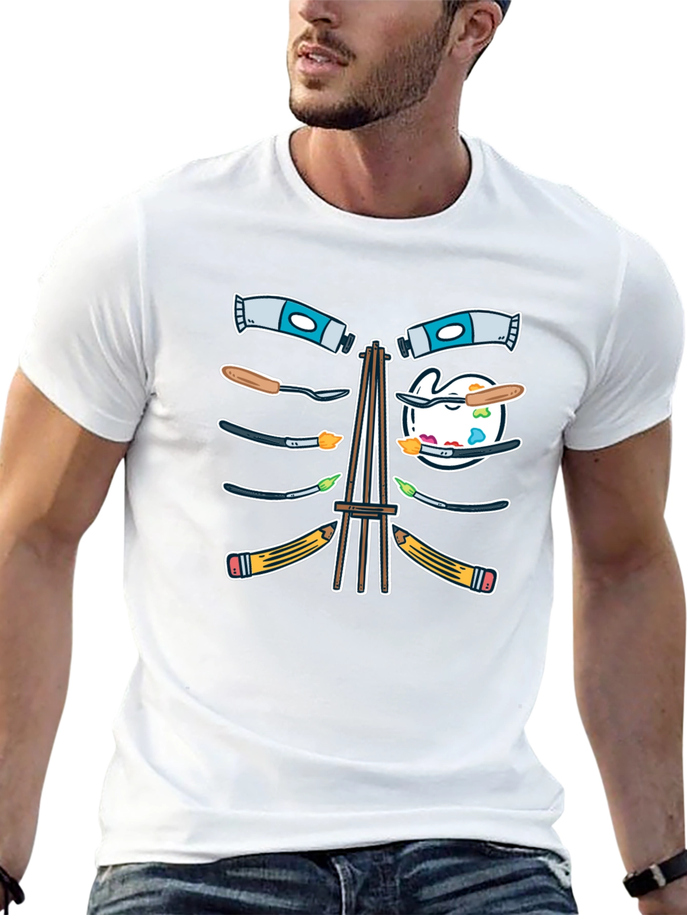 Artist Skeleton Rib Cage T-Shirt