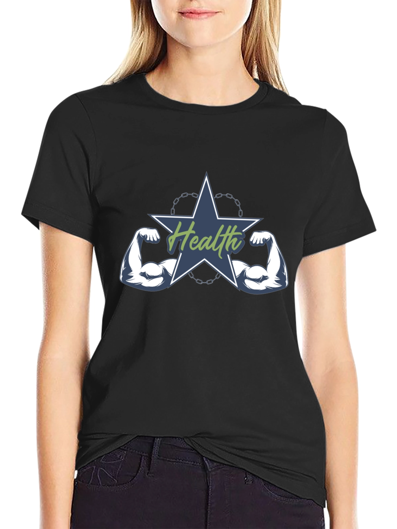 Health Star Graphic T-Shirt - Gym Fitness Tee