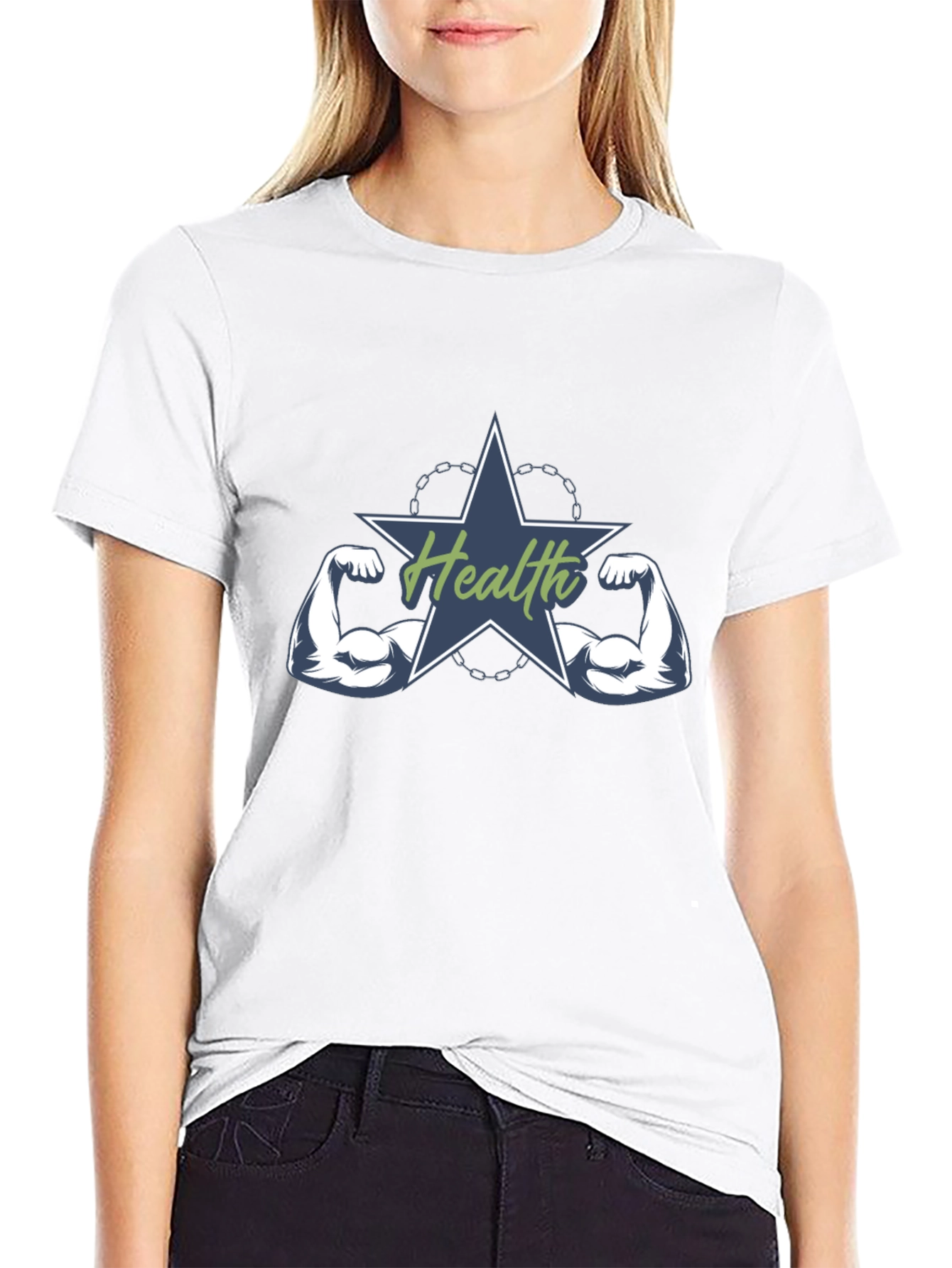 Health Star Graphic T-Shirt - Gym Fitness Tee