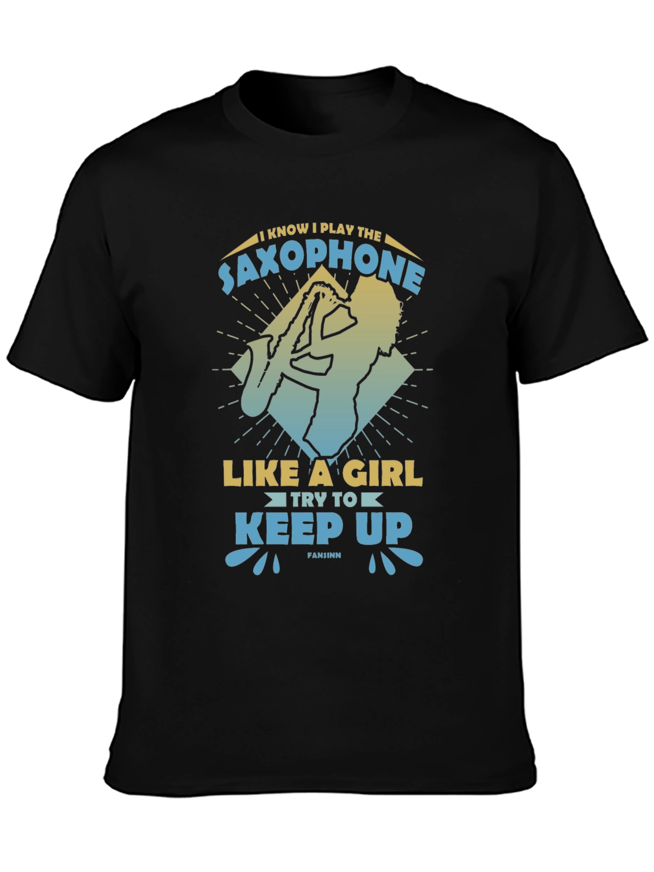 Saxophone Player Graphic Tee - Play Like A Girl