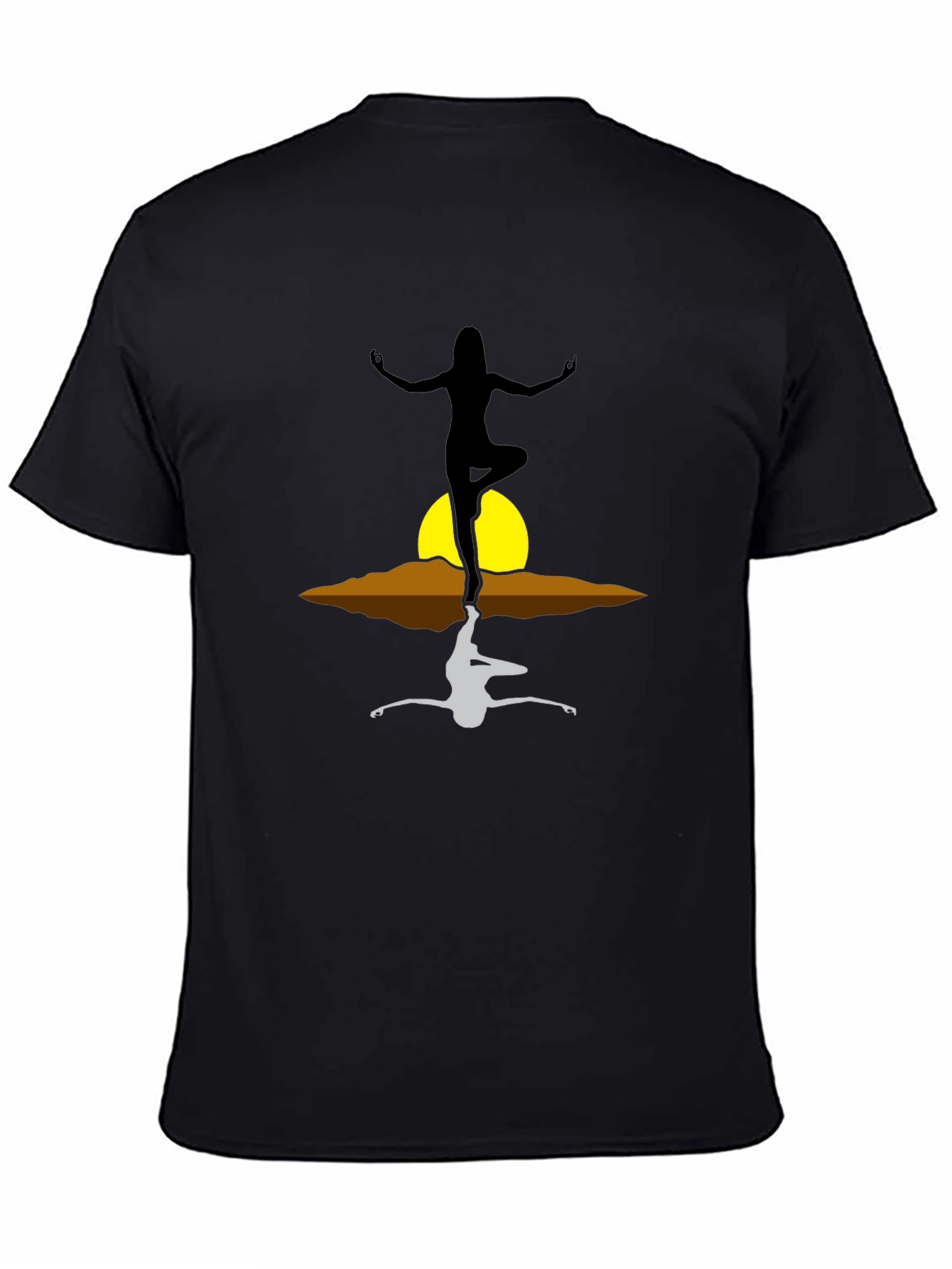 Yoga Reflection Graphic T-Shirt - Zen Style