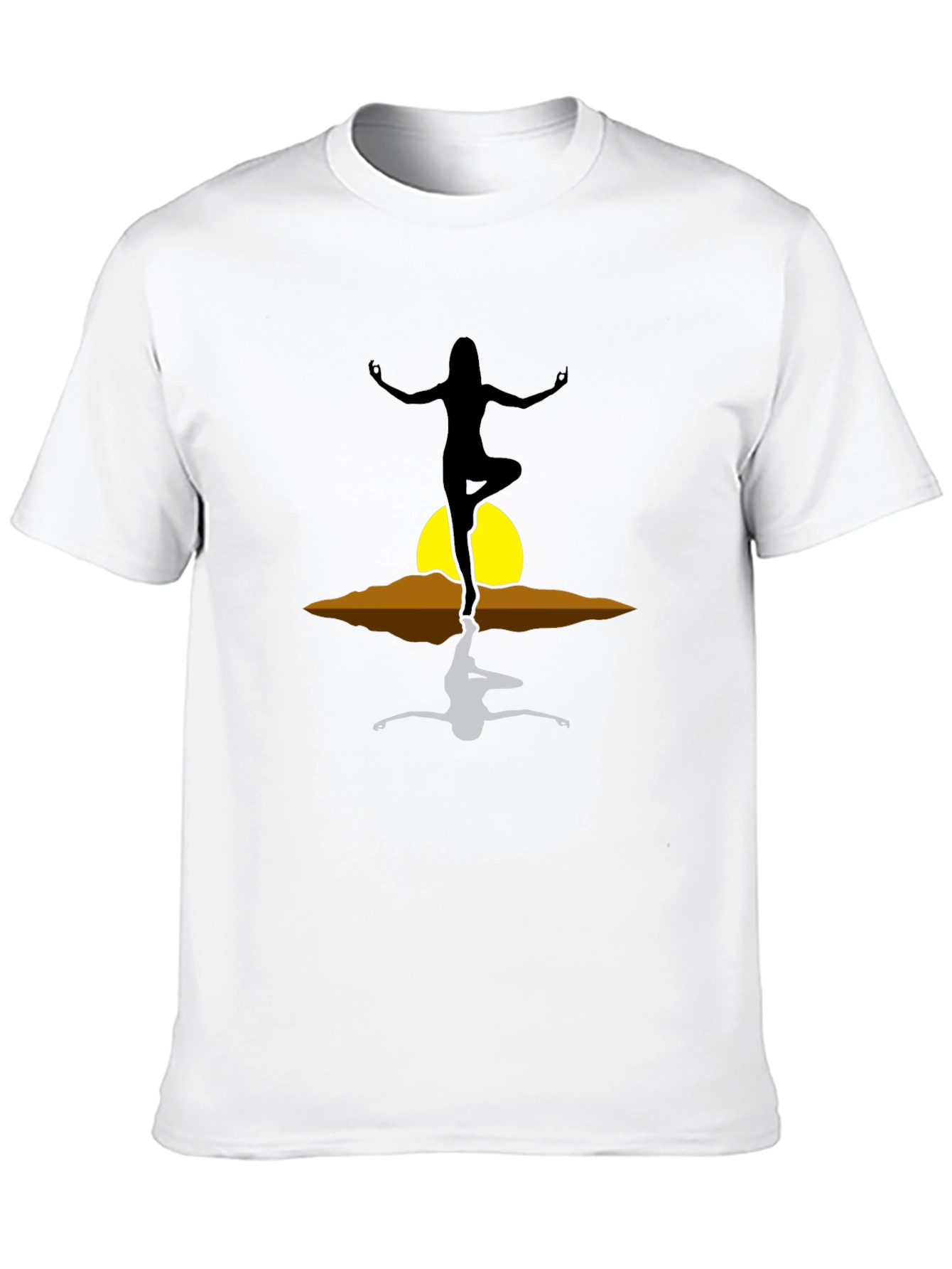 Yoga Reflection Graphic T-Shirt - Zen Style