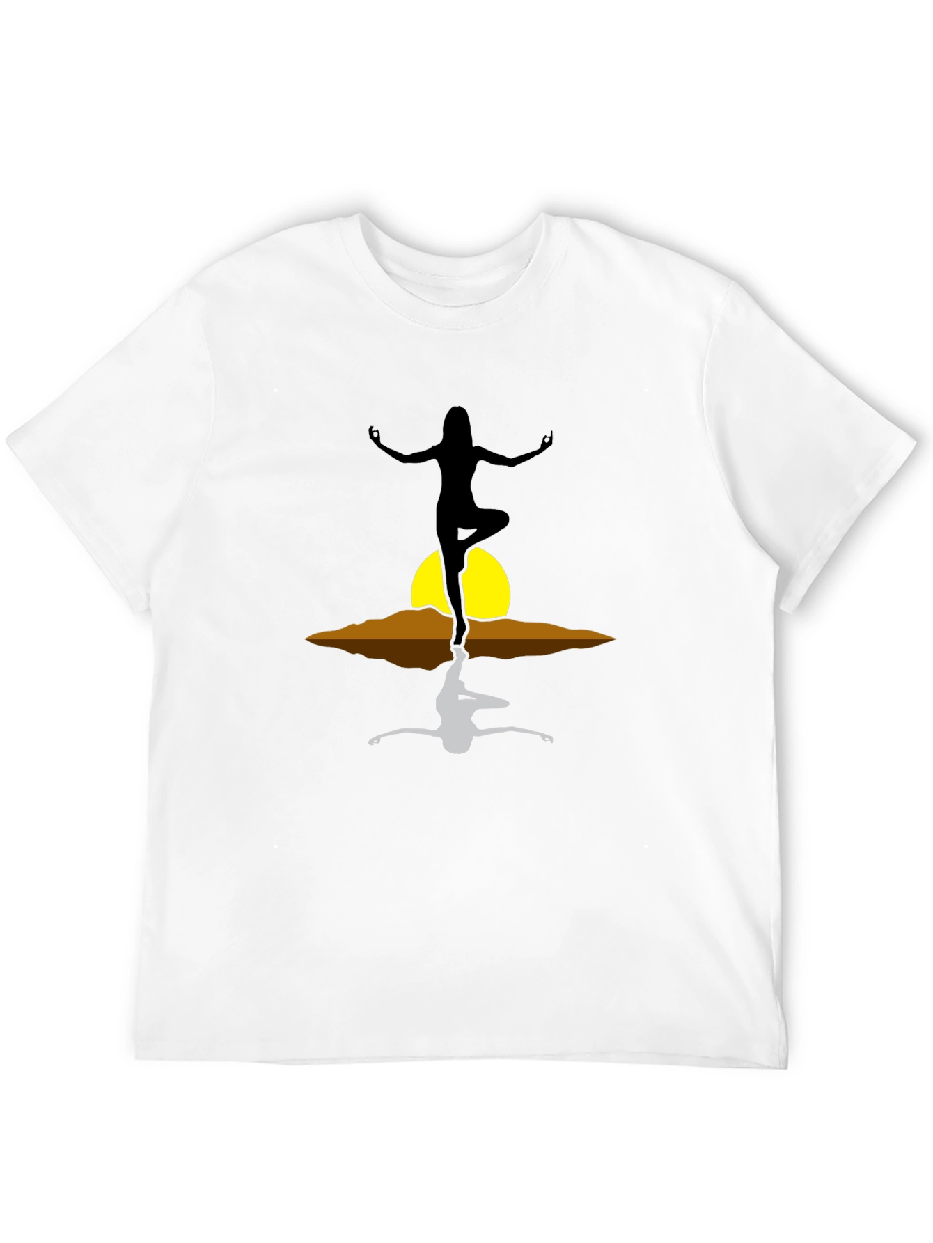 Yoga Reflection Graphic T-Shirt - Zen Style