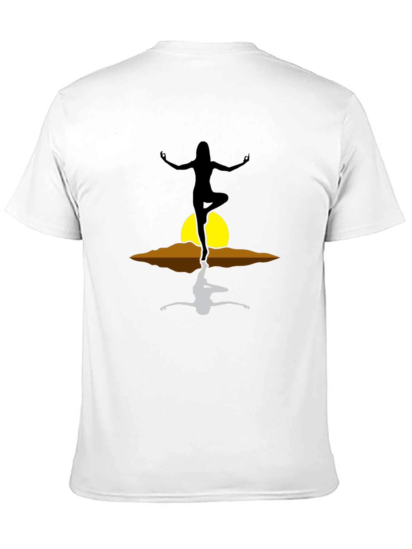 Yoga Reflection Graphic T-Shirt - Zen Style