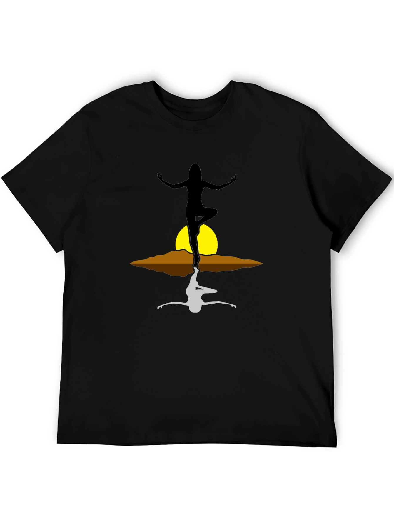 Yoga Reflection Graphic T-Shirt - Zen Style