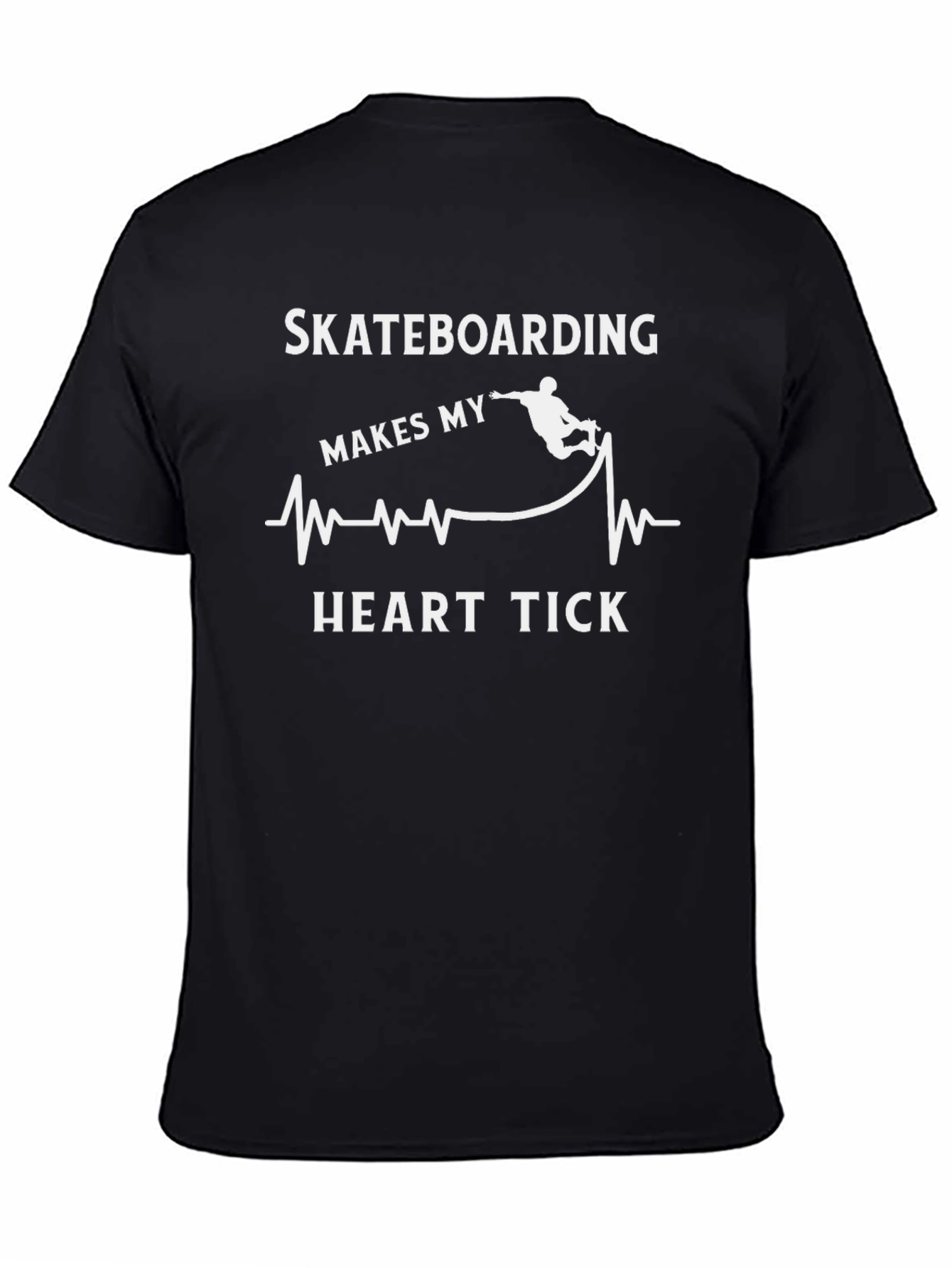Skateboarding Heartbeat T-Shirt - Makes My Heart Tick