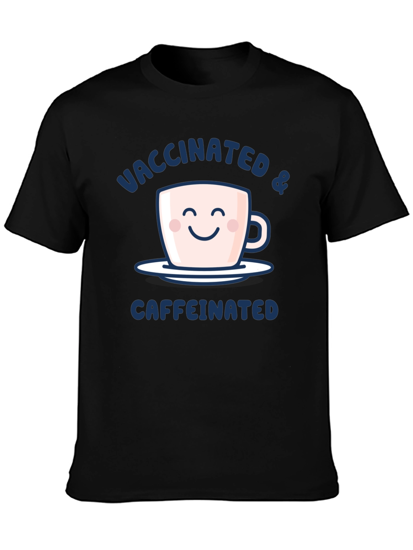 Vaccinated & Caffeinated Graphic Tee - Black