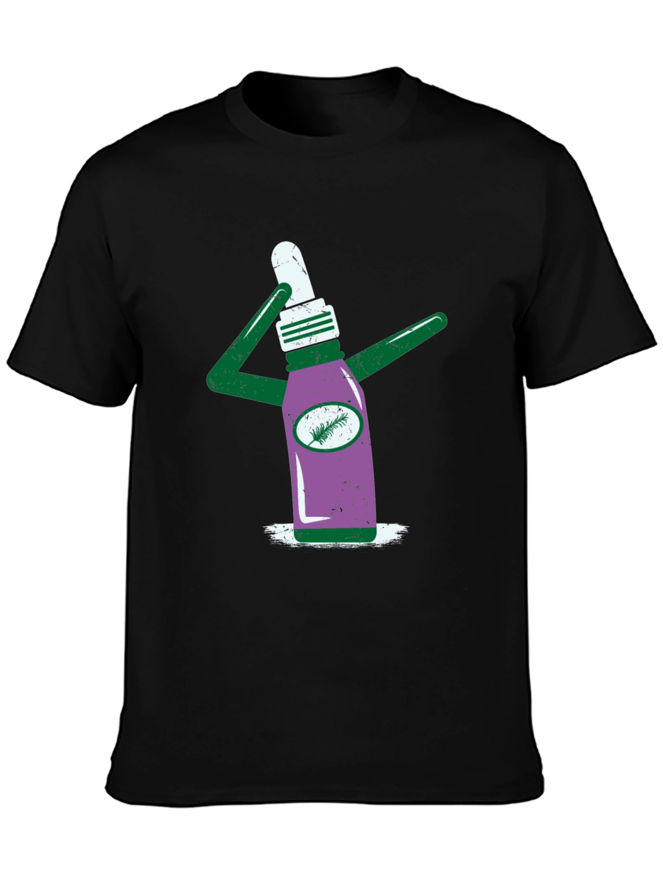Novelty Graphic T-Shirt - Quirky Bottle Design