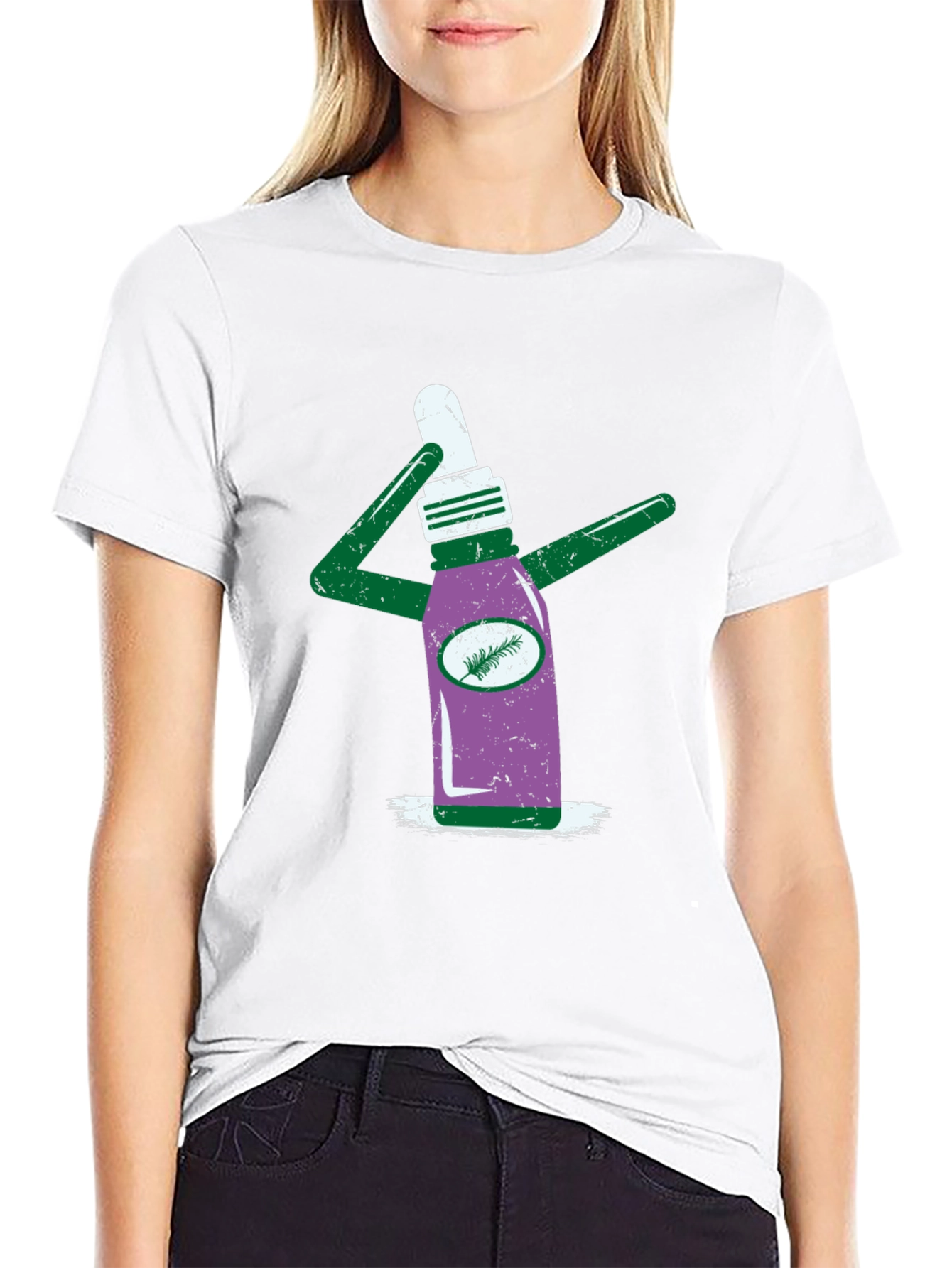 Novelty Graphic T-Shirt - Quirky Bottle Design