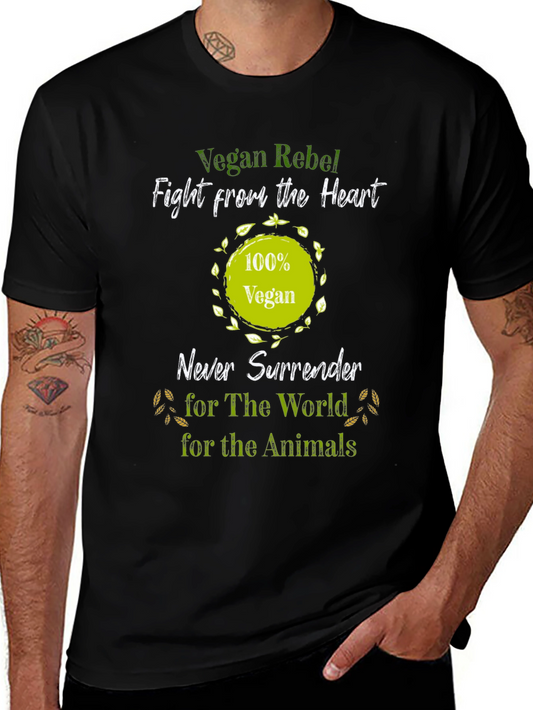 Vegan Rebel T-Shirt - Fight for the Heart & Animals!