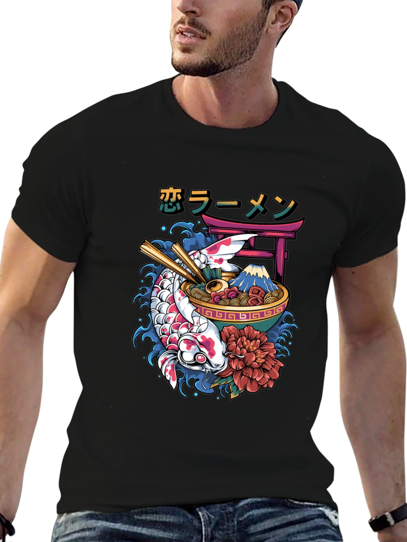 Koi Ramen Graphic Tee - Japanese Inspired Design