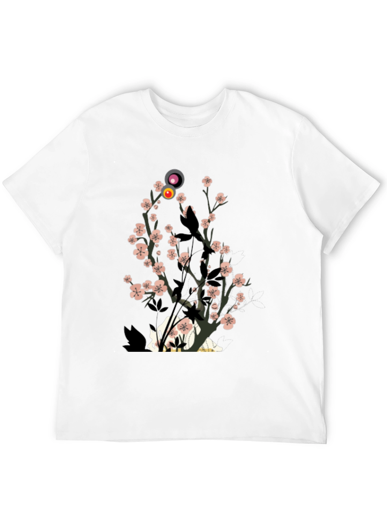 Sakura Cat Graphic Tee - Stylish Unisex T-Shirt