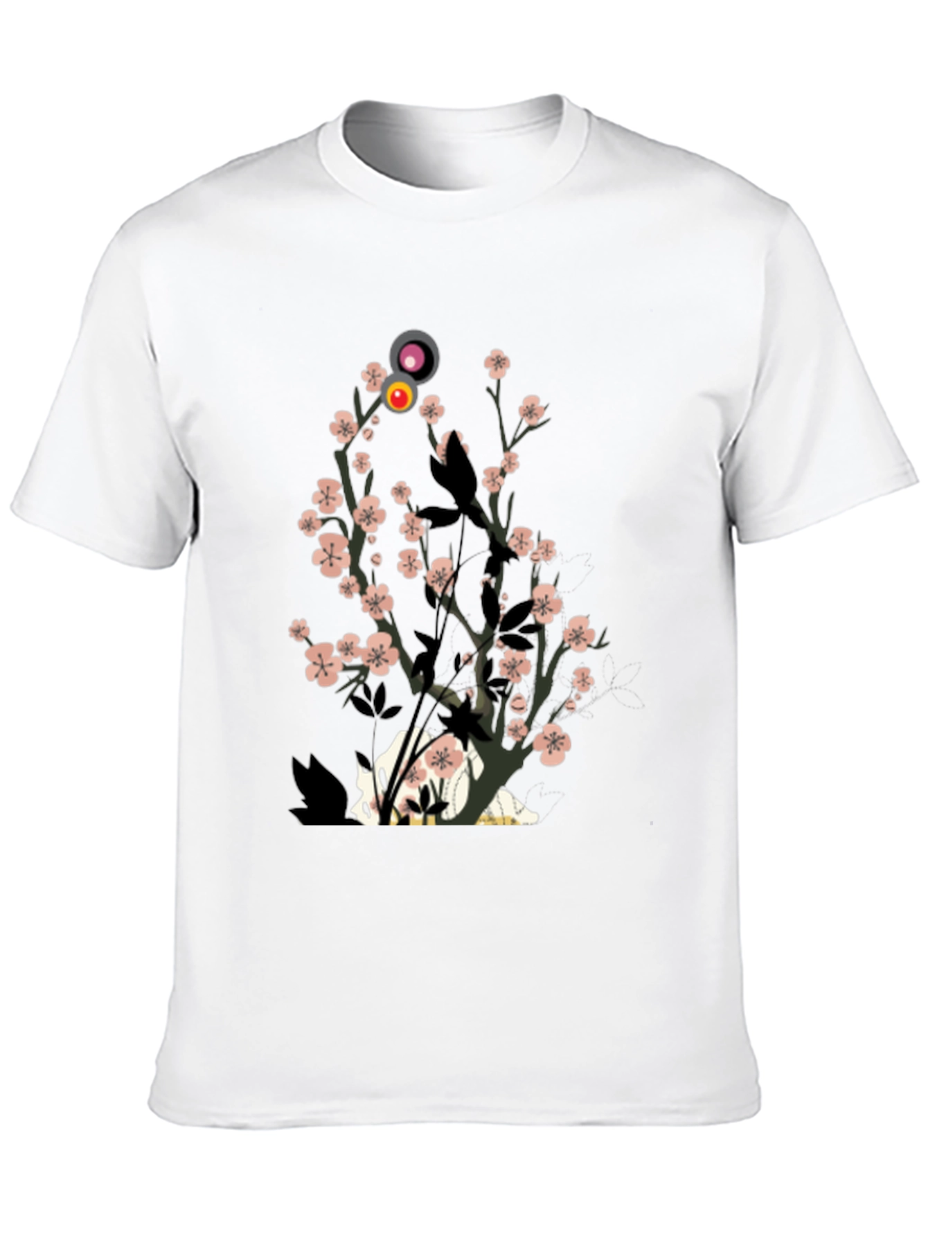 Sakura Cat Graphic Tee - Stylish Unisex T-Shirt