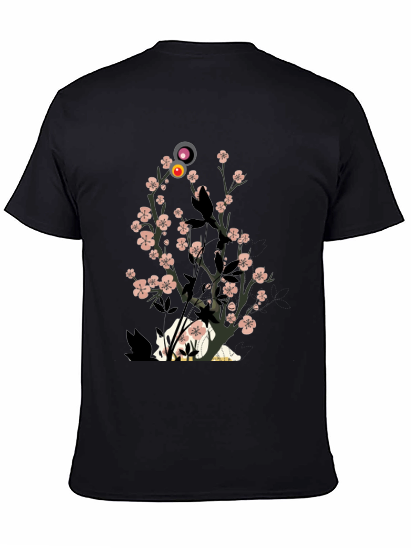 Sakura Cat Graphic Tee - Stylish Unisex T-Shirt