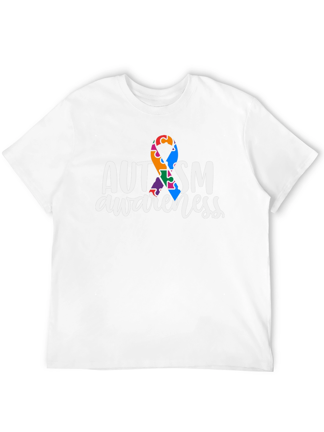 Autism Awareness Ribbon T-Shirt - Black