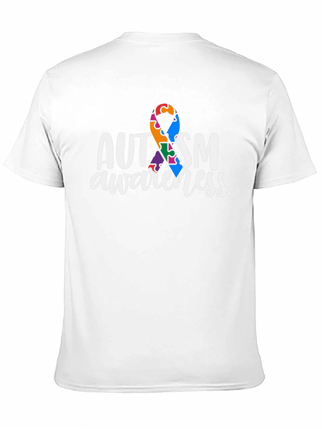 Autism Awareness Ribbon T-Shirt - Black