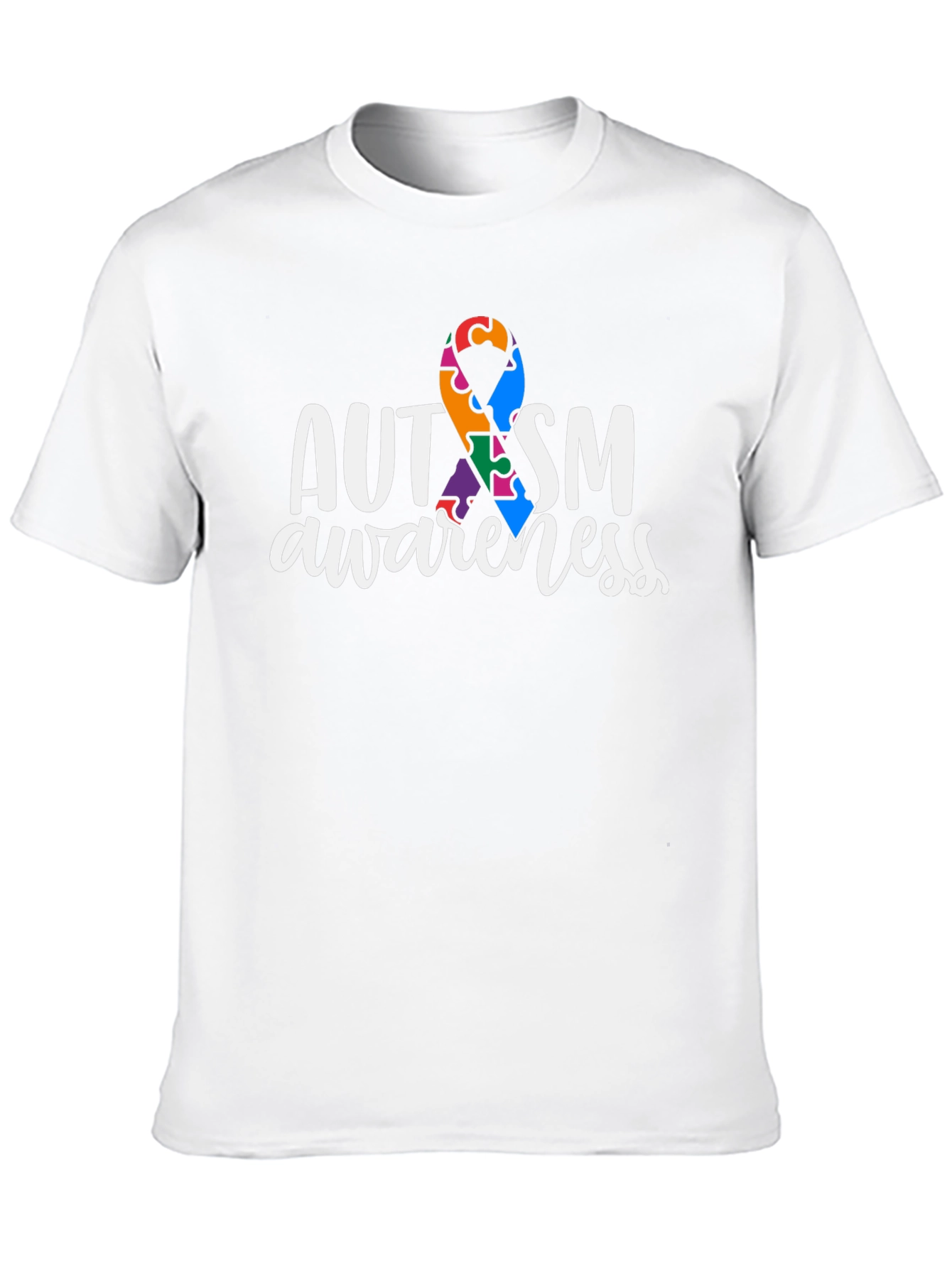 Autism Awareness Ribbon T-Shirt - Black