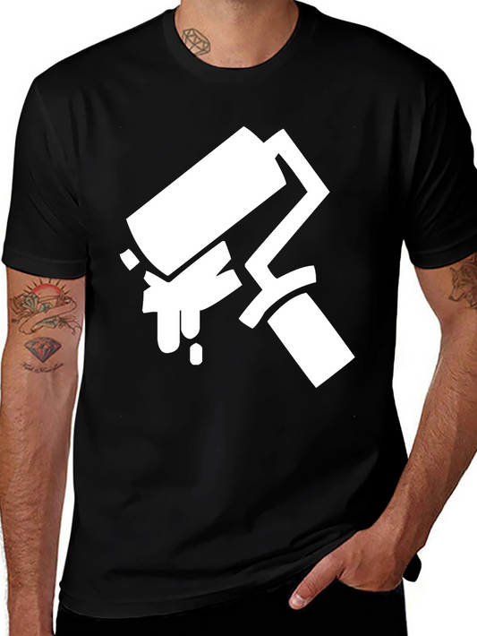 Paint Roller Graphic Tee - Stylish Painters Shirt