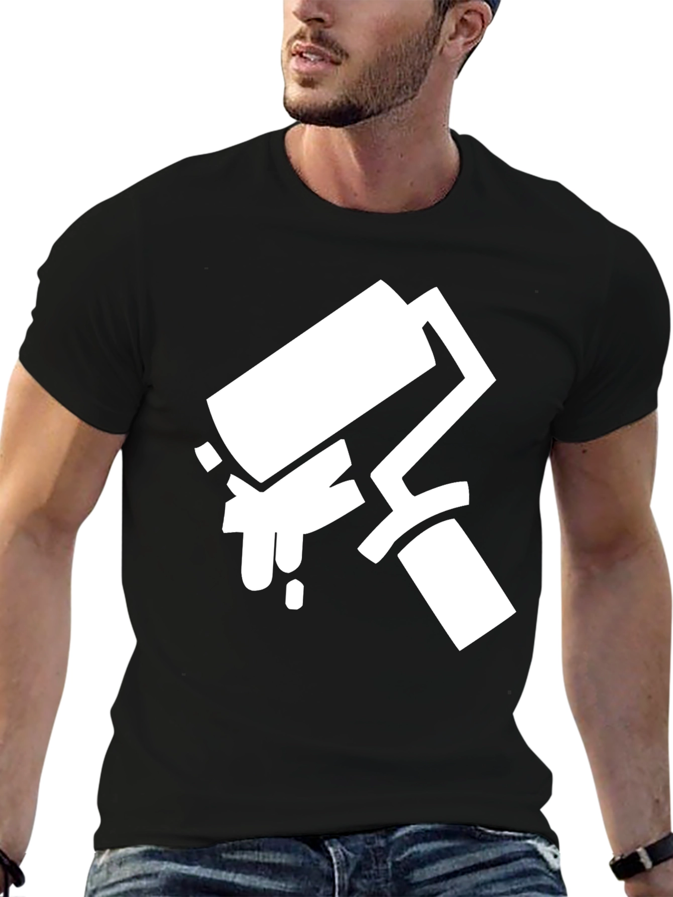 Paint Roller Graphic Tee - Stylish Painters Shirt