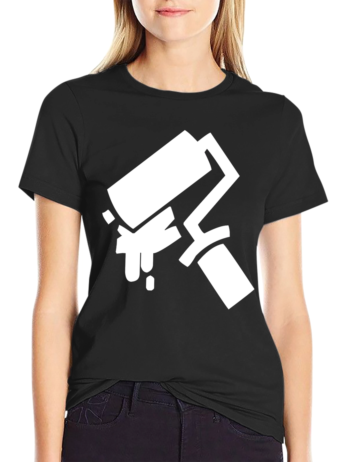 Paint Roller Graphic Tee - Stylish Painters Shirt