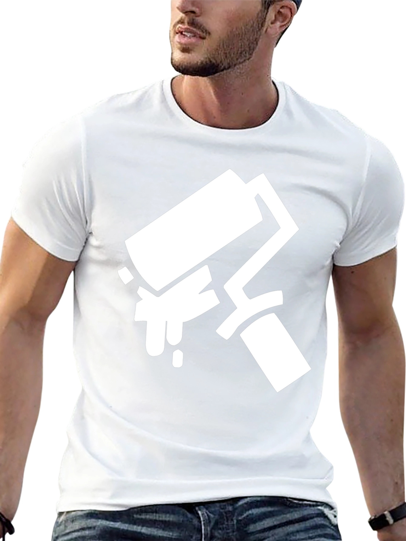 Paint Roller Graphic Tee - Stylish Painters Shirt