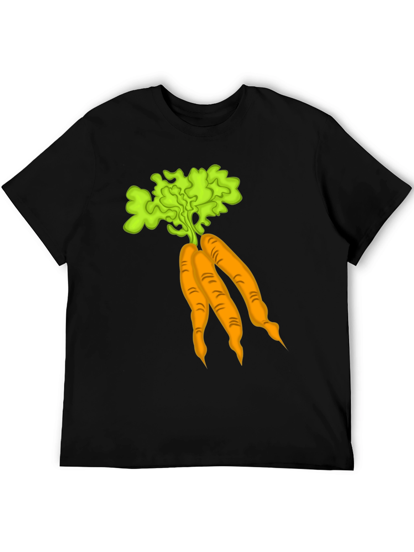 Carrot Graphic T-Shirt Black Cotton Tee