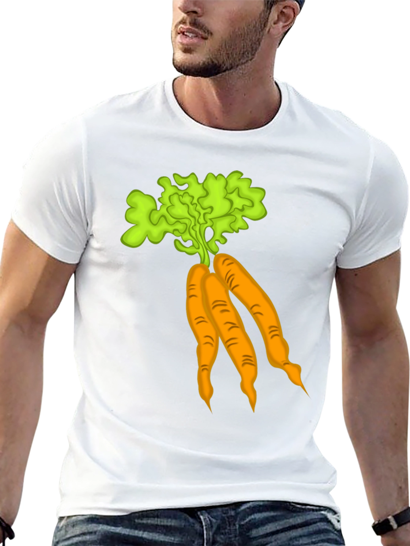 Carrot Graphic T-Shirt Black Cotton Tee