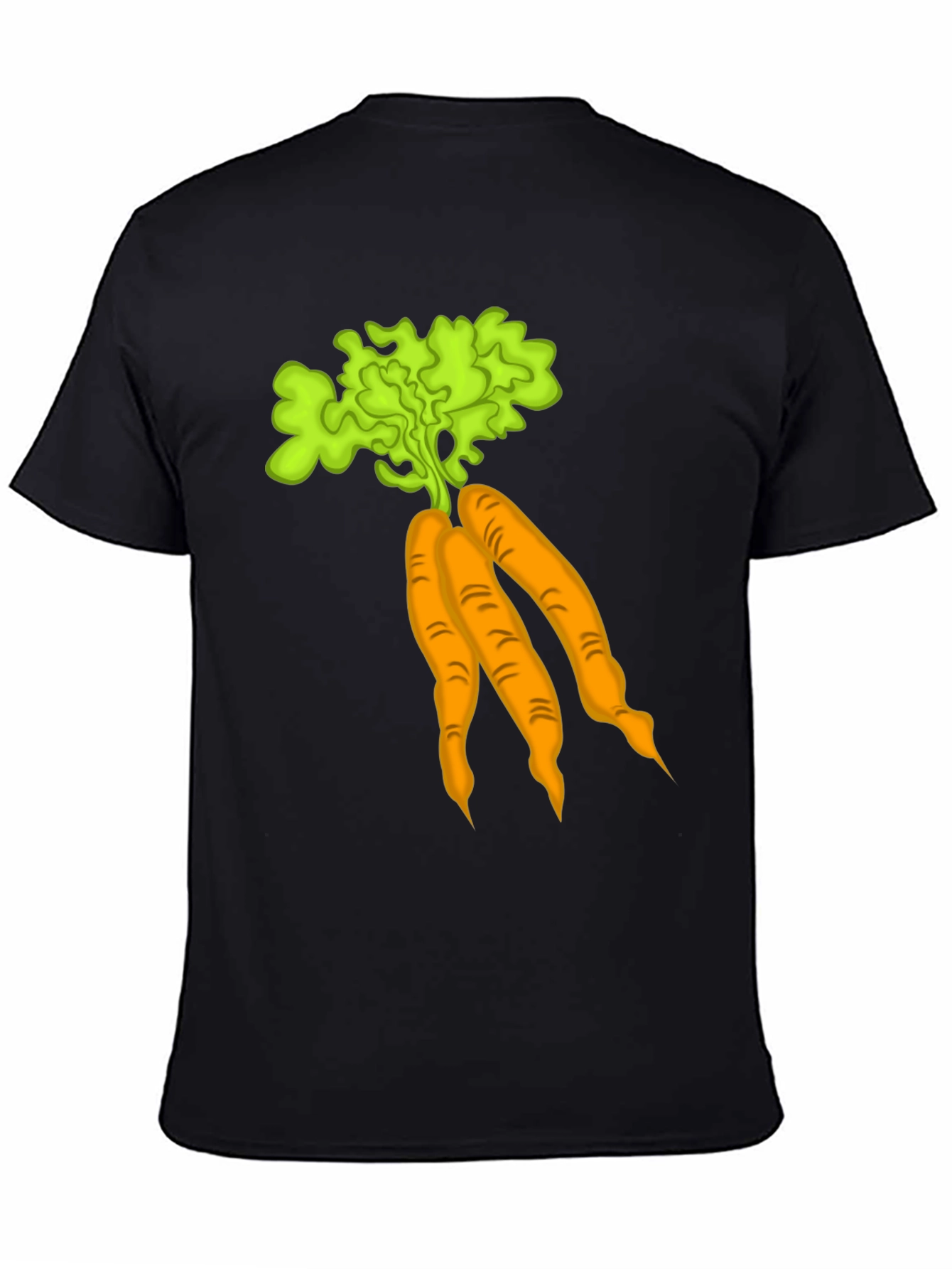 Carrot Graphic T-Shirt Black Cotton Tee