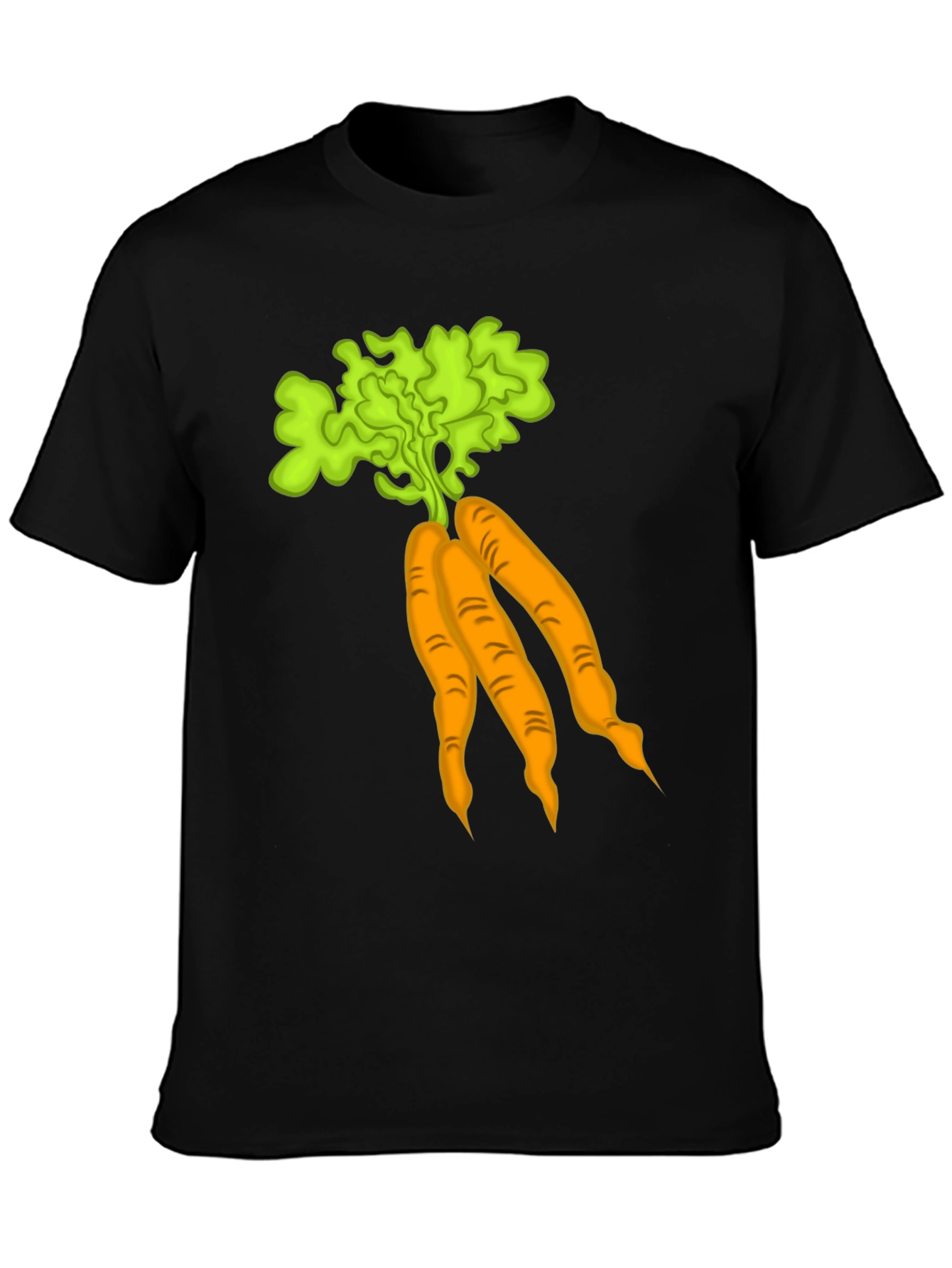 Carrot Graphic T-Shirt Black Cotton Tee