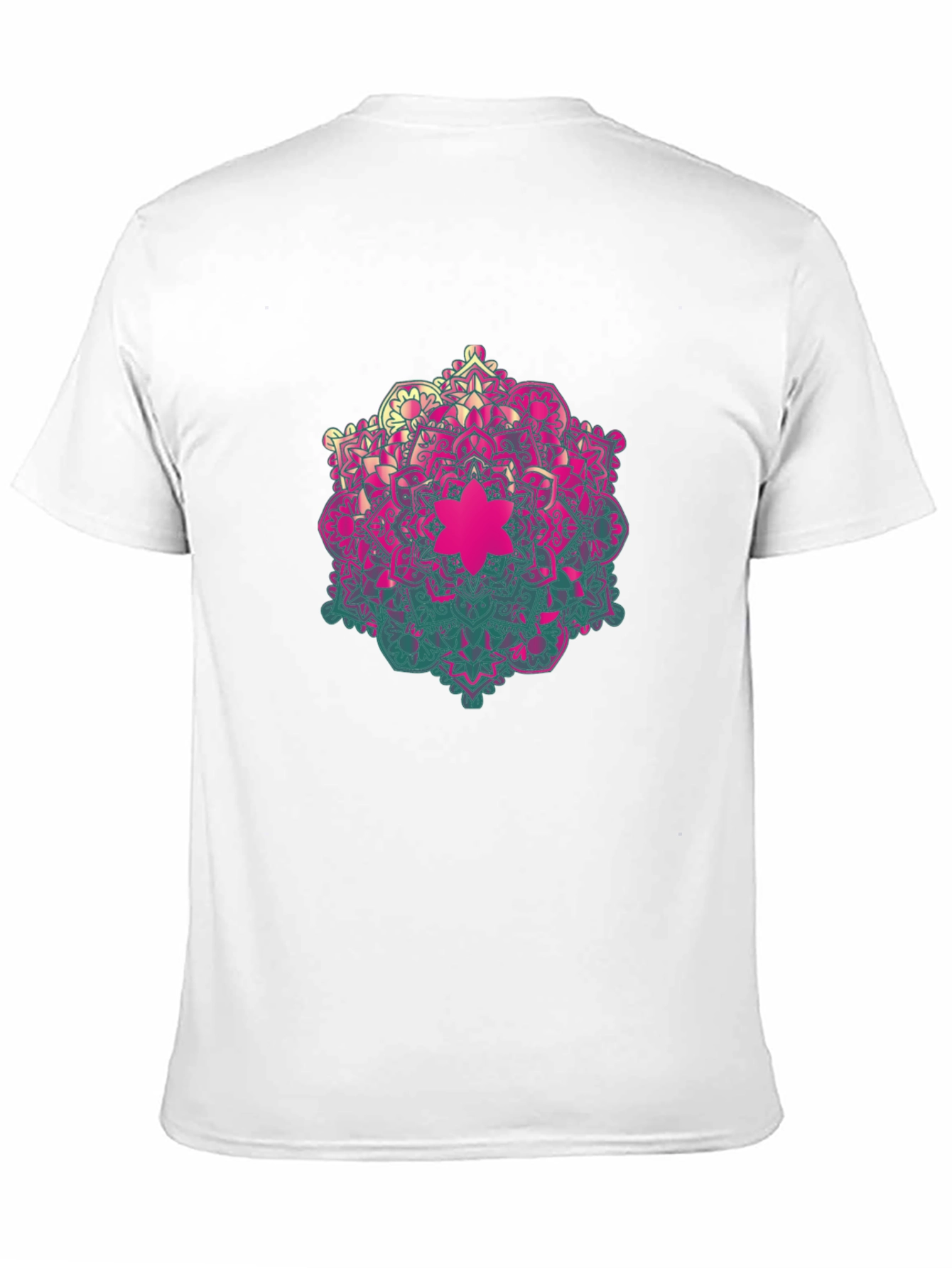 Geometric Mandala Graphic Tee - Mens Black T-Shirt