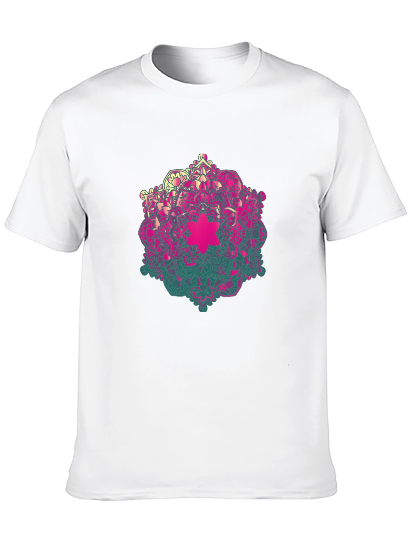 Geometric Mandala Graphic Tee - Mens Black T-Shirt