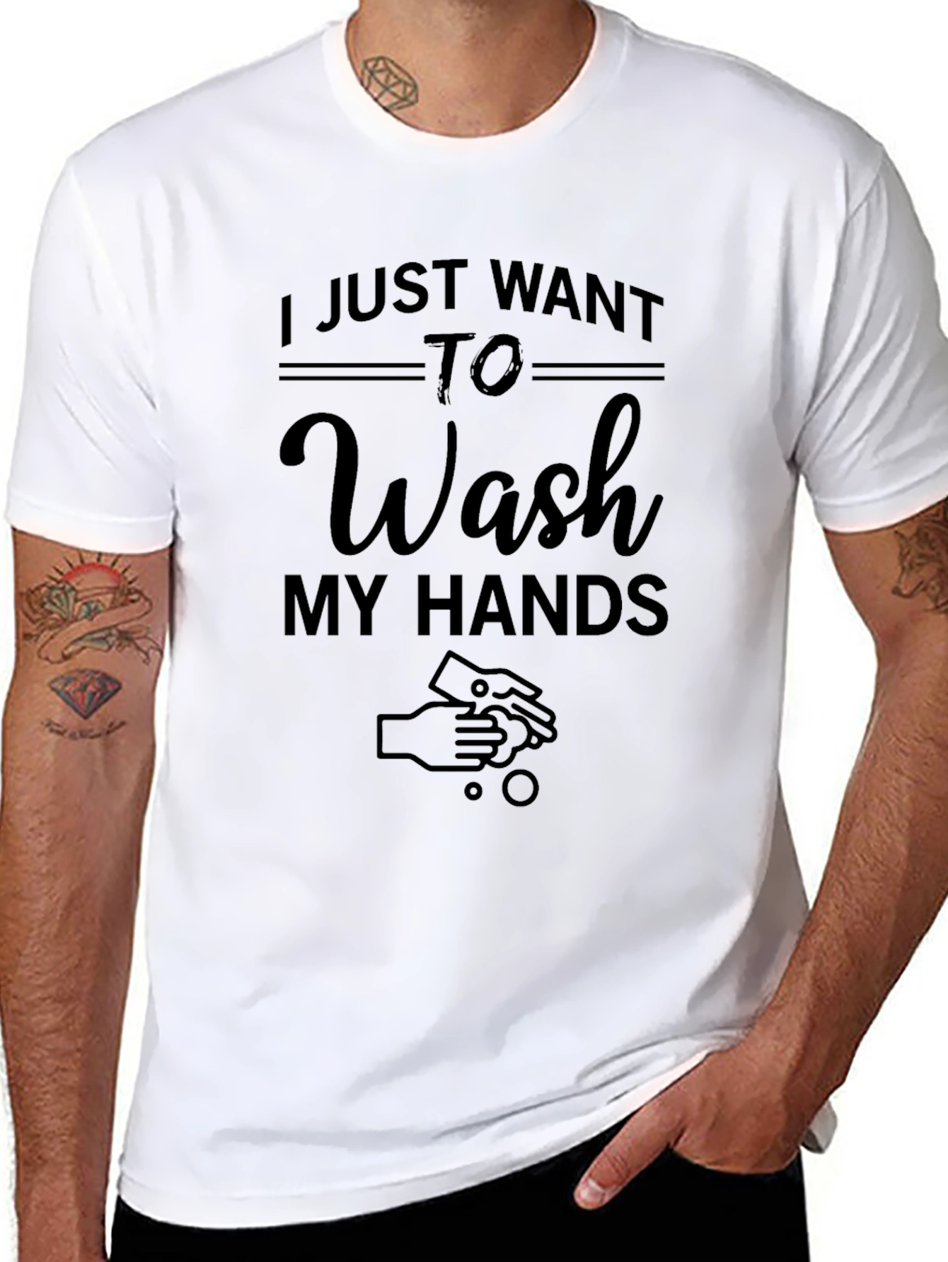 Wash My Hands T-Shirt - Funny Hygiene Tee