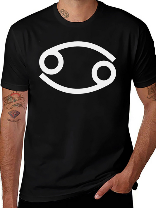 Cancer Zodiac Symbol T-Shirt - Black