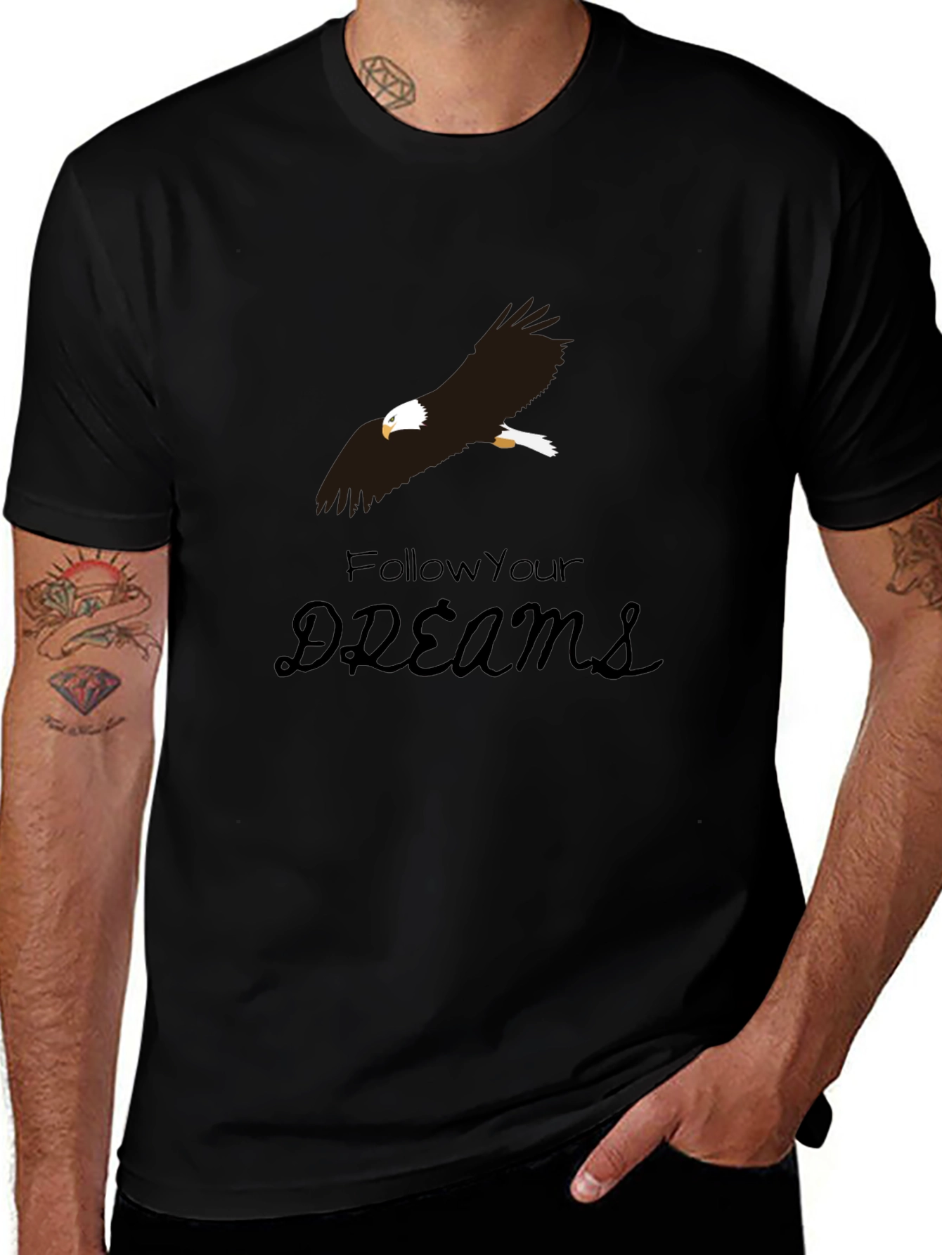 Eagle Dreams Graphic Tee - Black