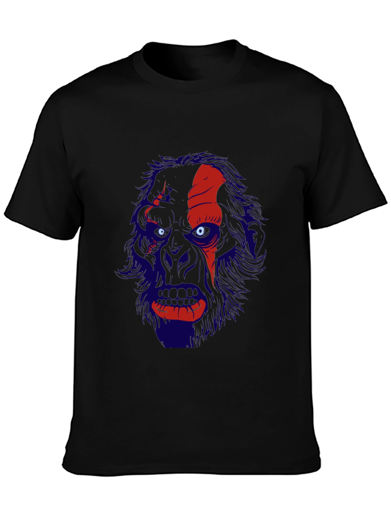 Mens Black T-Shirt with Graphic Print