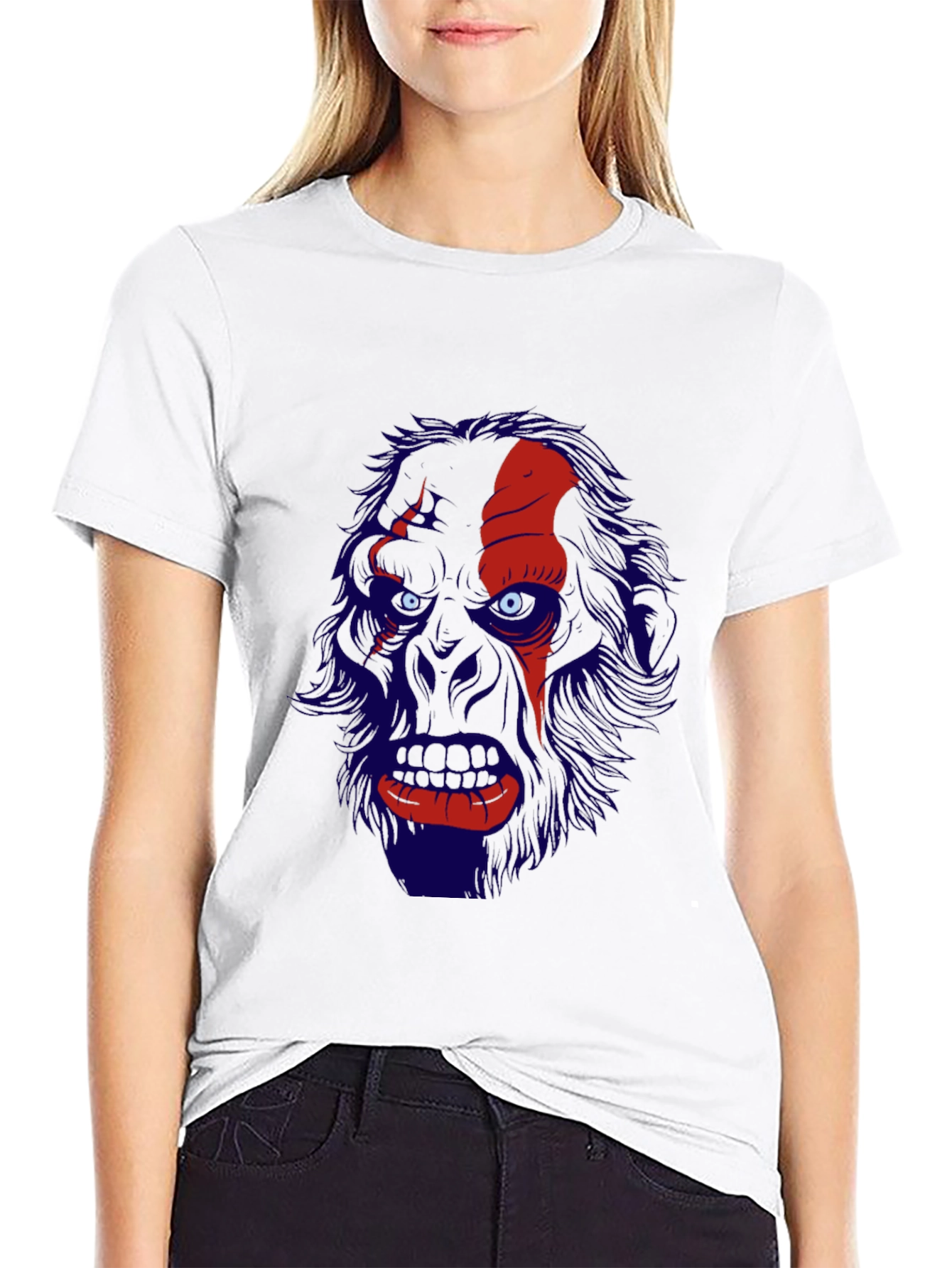 Mens Black T-Shirt with Graphic Print
