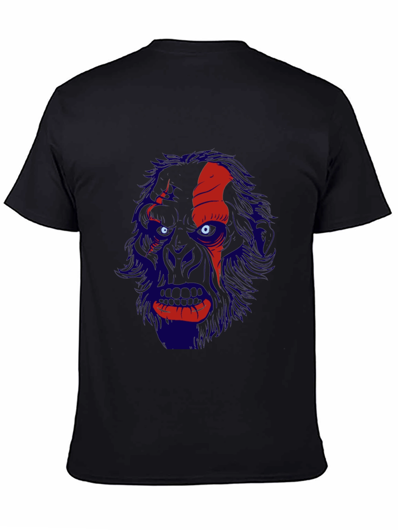 Mens Black T-Shirt with Graphic Print