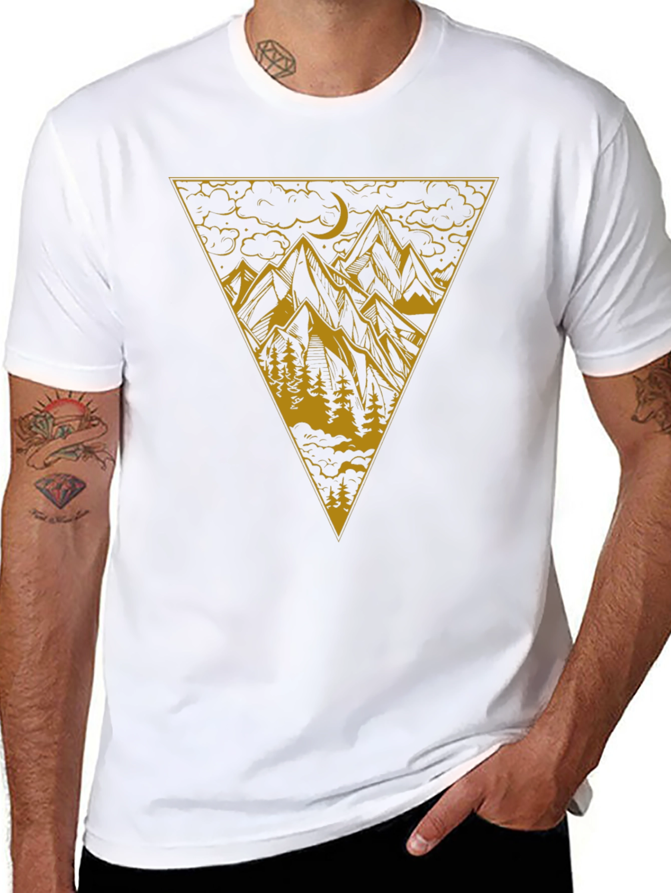 Mountain Peak Graphic T-Shirt - Black