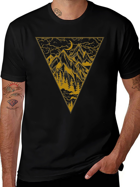 Mountain Peak Graphic T-Shirt - Black