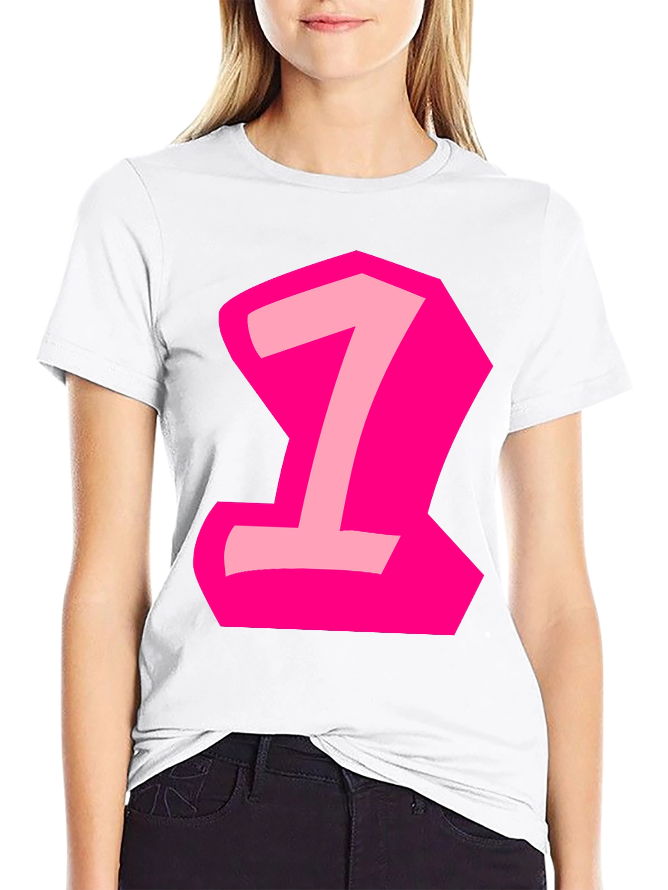 Number One Graphic Tee - Black Cotton Casual Shirt