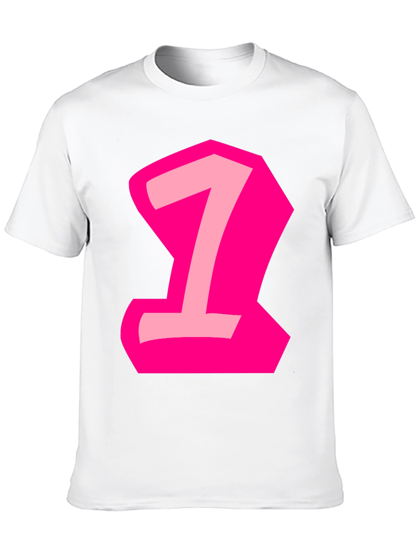Number One Graphic Tee - Black Cotton Casual Shirt