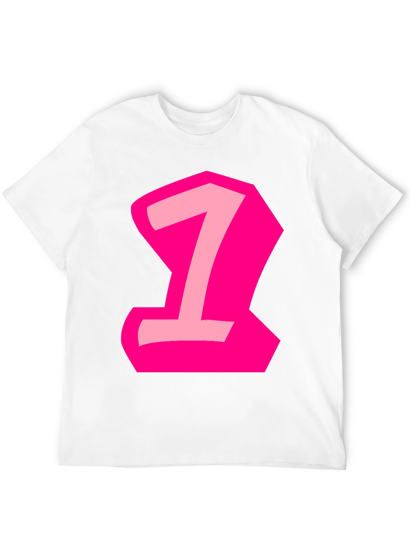 Number One Graphic Tee - Black Cotton Casual Shirt