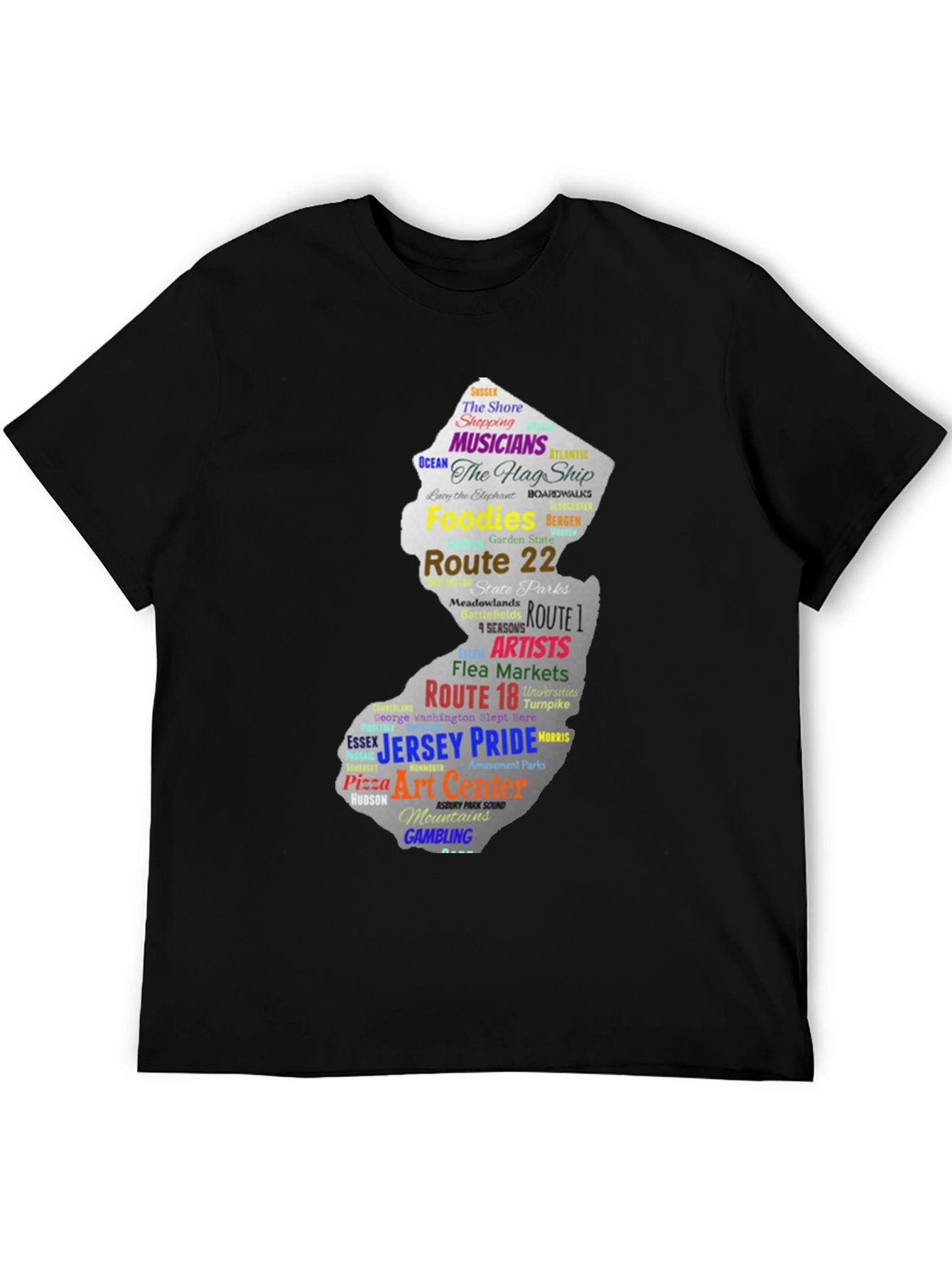 New Jersey Pride T-Shirt State Map