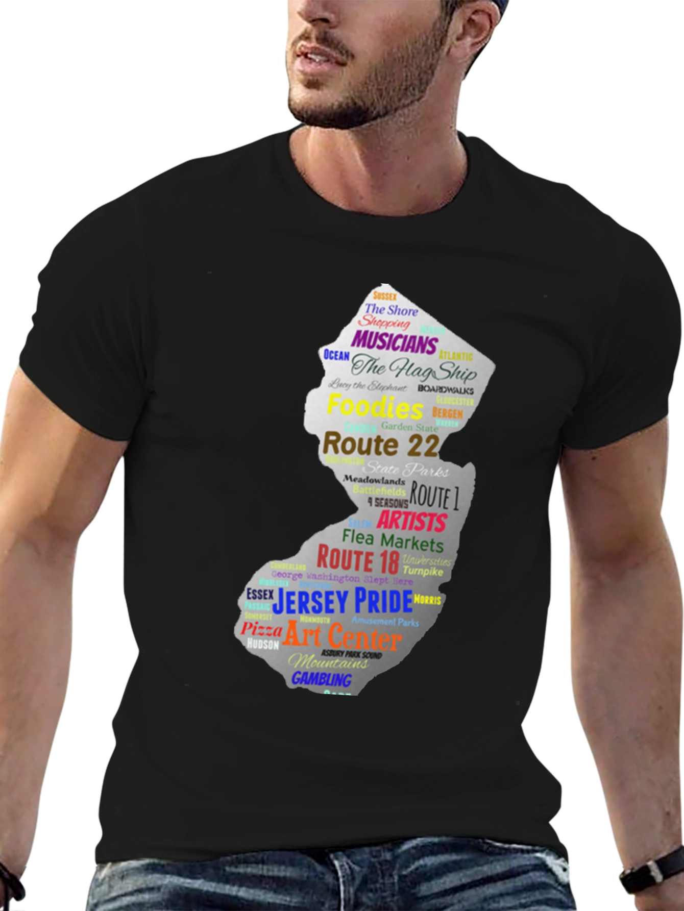 New Jersey Pride T-Shirt State Map