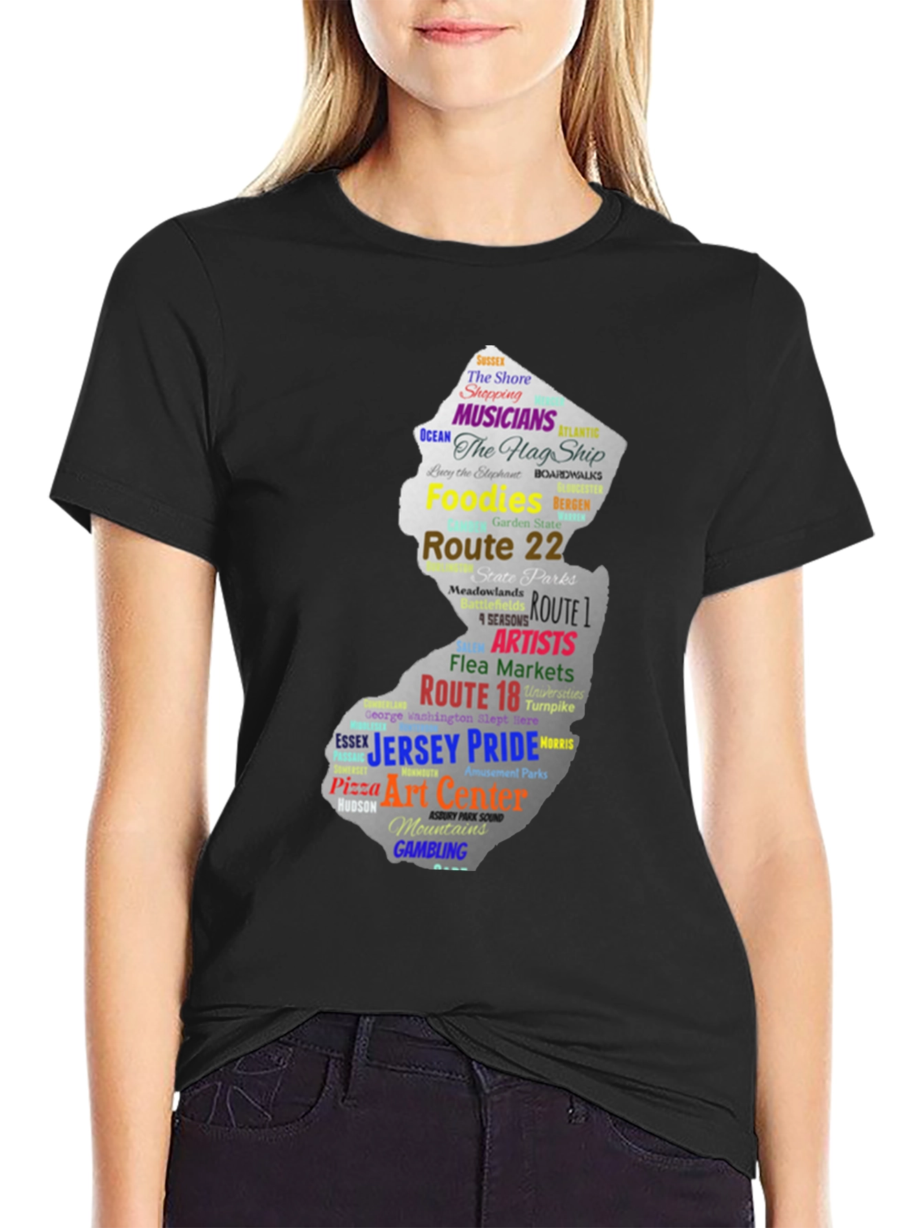 New Jersey Pride T-Shirt State Map