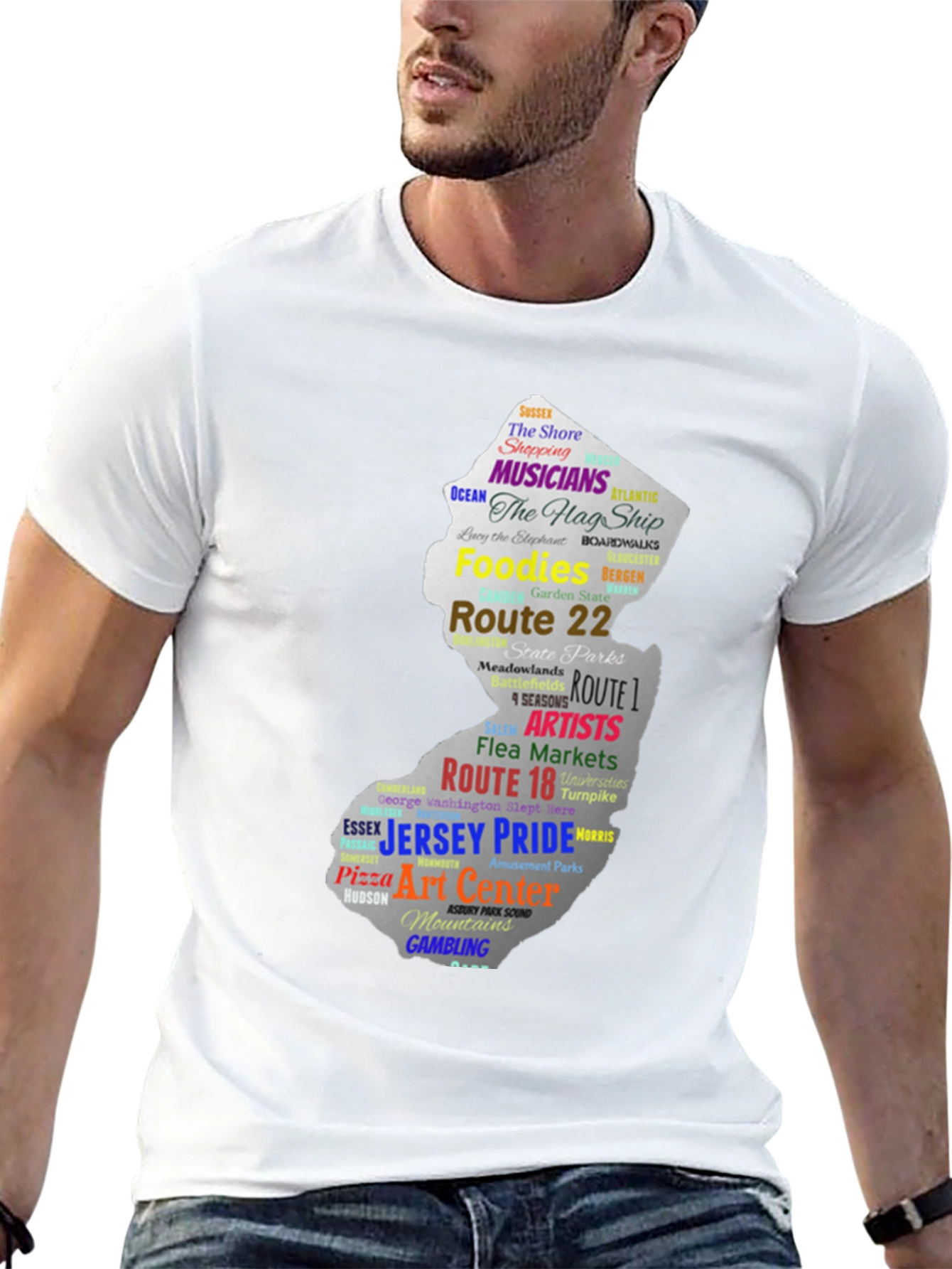 New Jersey Pride T-Shirt State Map
