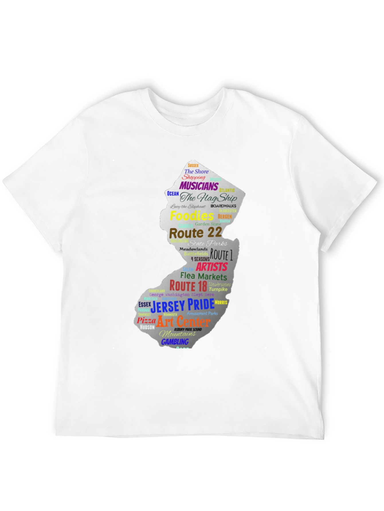 New Jersey Pride T-Shirt State Map